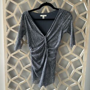 Fun and flattering leopard print mesh top